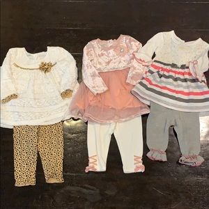 Three 6-9m outfits. All worn once. Great condition